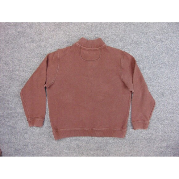 Tommy Bahama Sweatshirt Mens Small Brown Cotton Button Mock Neck Pullover Casual - Picture 3 of 8